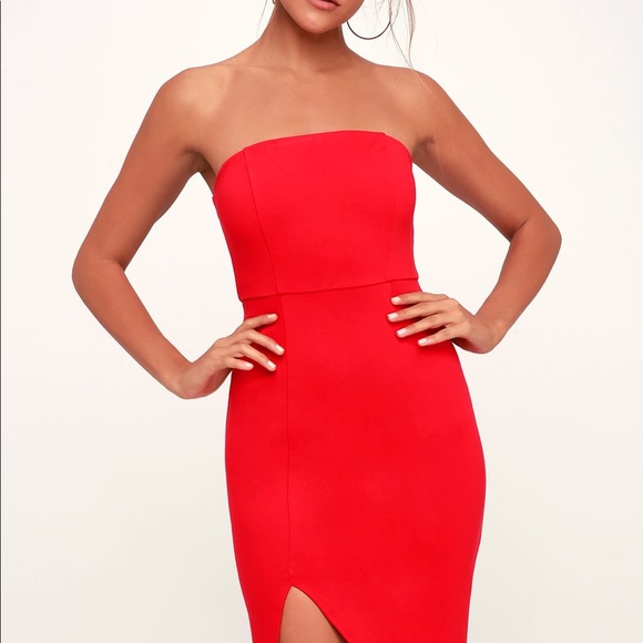Lulus Dresses & Skirts - Royal blue strapless bodycon dress